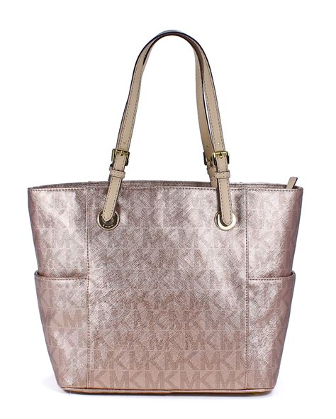 michael kors rose gold tote|michael kors shoulder tote bag.